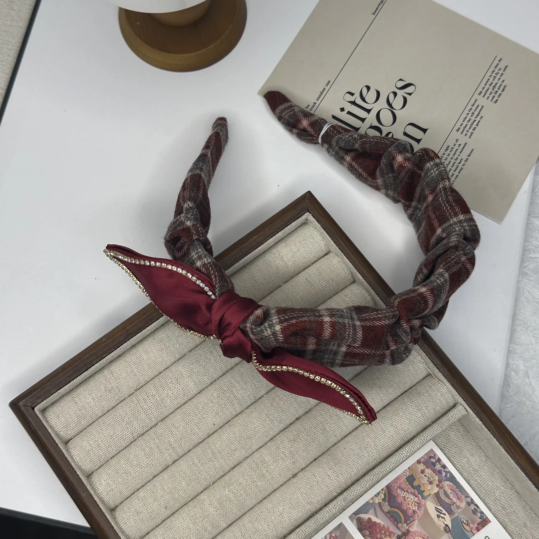 【卓菲】原单设计点钻蝴蝶结发箍1047