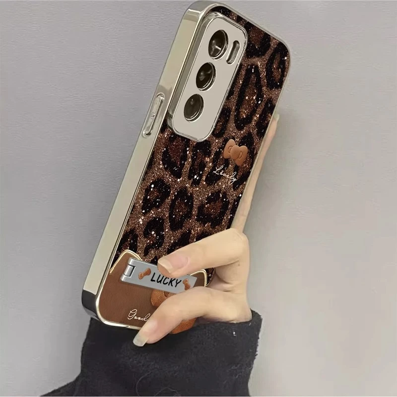 适用三星S24手机壳卡通豹纹KT猫Galaxy小羊皮带支架S24ULTRA高级S