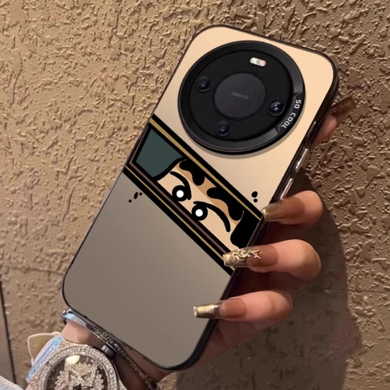 偷瞄小新适用华为mate60pro手机壳mate70卡通pura70保护套可爱p30