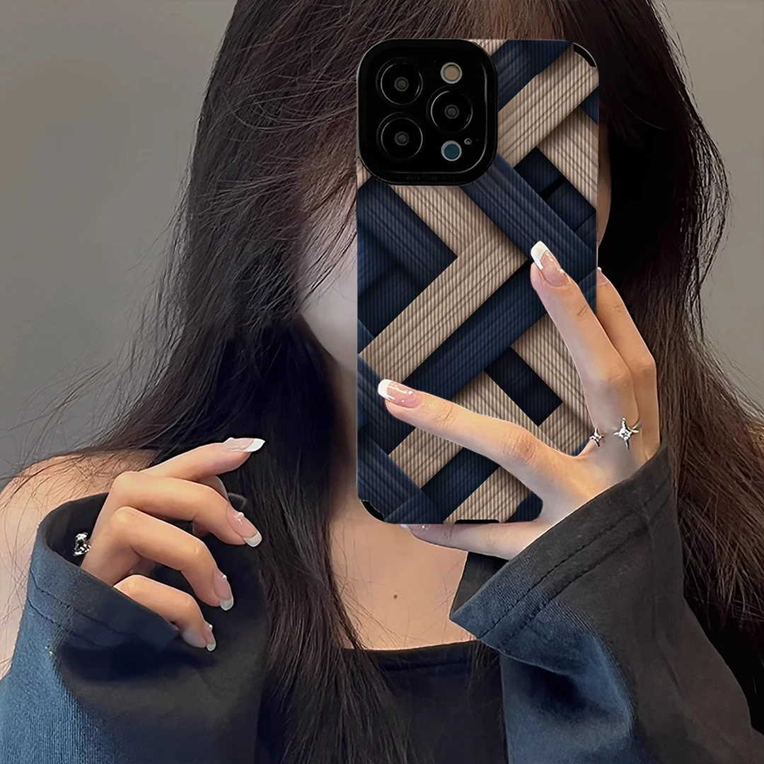 创意立体线条适用苹果16promax手机壳iphone15新款防摔17小众网红