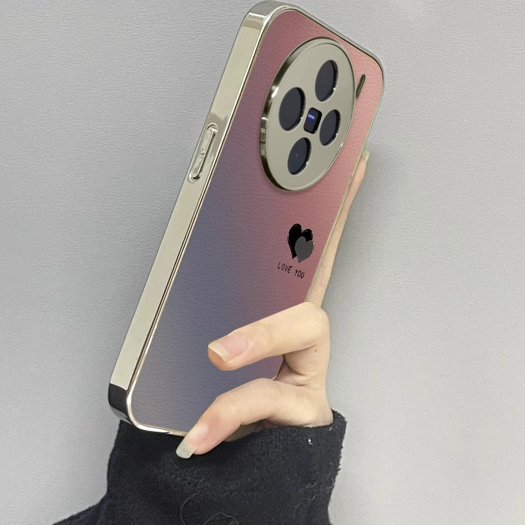 渐变爱心适用vivox200promini手机壳x100x90新款80x70pro高级感60