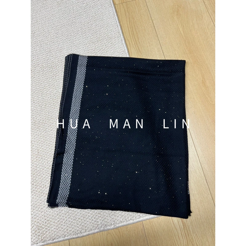 【花滿林】亮片千鸟格流苏丝巾190cm*77cm 948