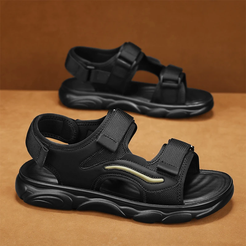 男鞋新款夏季沙滩鞋男士软底凉鞋户外百搭运动防滑休闲男款潮鞋