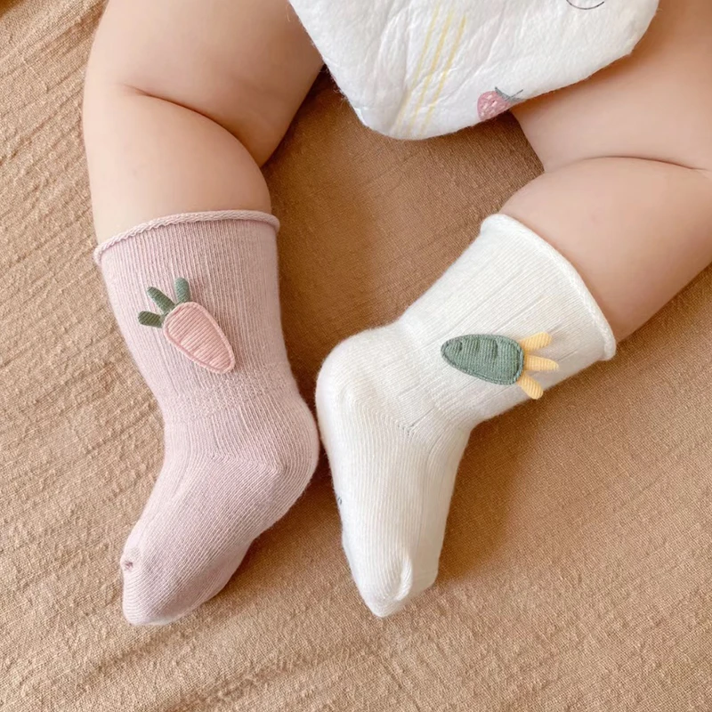 婴儿袜子0-1岁春秋夏季中筒袜子婴幼儿宝宝袜新生儿童袜子不勒脚0