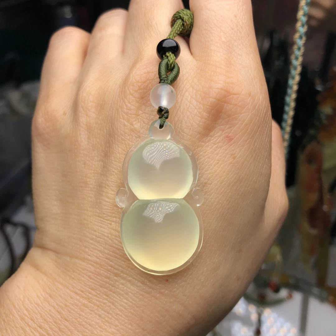 岫玉小葫芦 手工雕刻 挂坠吊坠