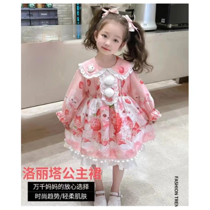 女童洛丽塔公主裙2023新款儿童春装小女孩连衣裙lolita裙子春秋装