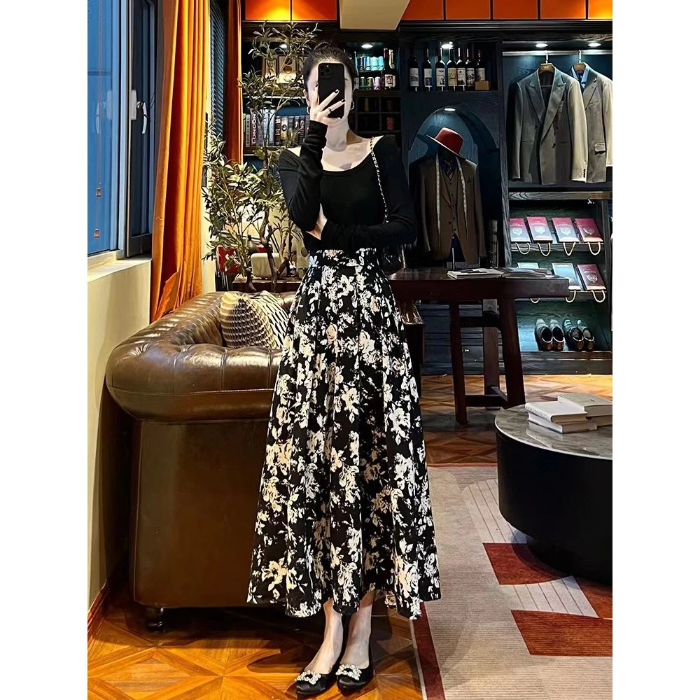 春夏季法式时尚气质绝美碎花半身裙两件套装今年流行韩剧女主穿搭