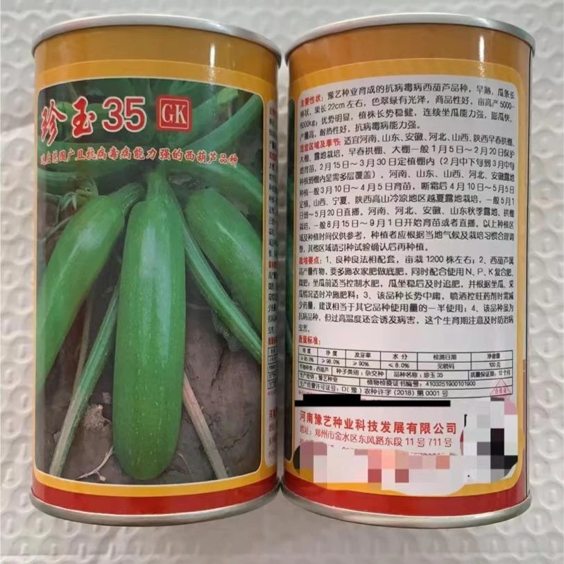 豫艺珍玉35高抗西葫芦种子 油绿早熟高产西葫芦种子 100g/袋