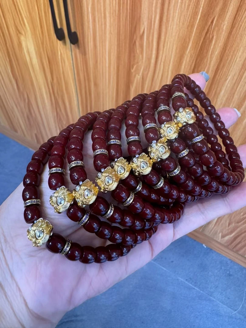 精工菩提根砂砂供5*7直切单圈手串男女百搭时尚潮流个性小众设计