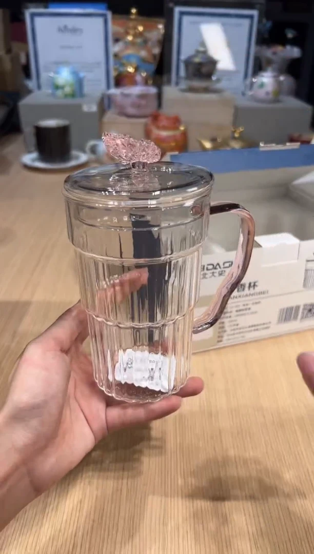 【闪购商品】陶如图73蝴蝶摘水晶杯