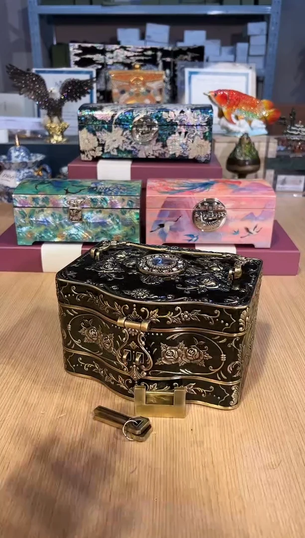 【闪购商品】杯230墨绿三层首饰盒