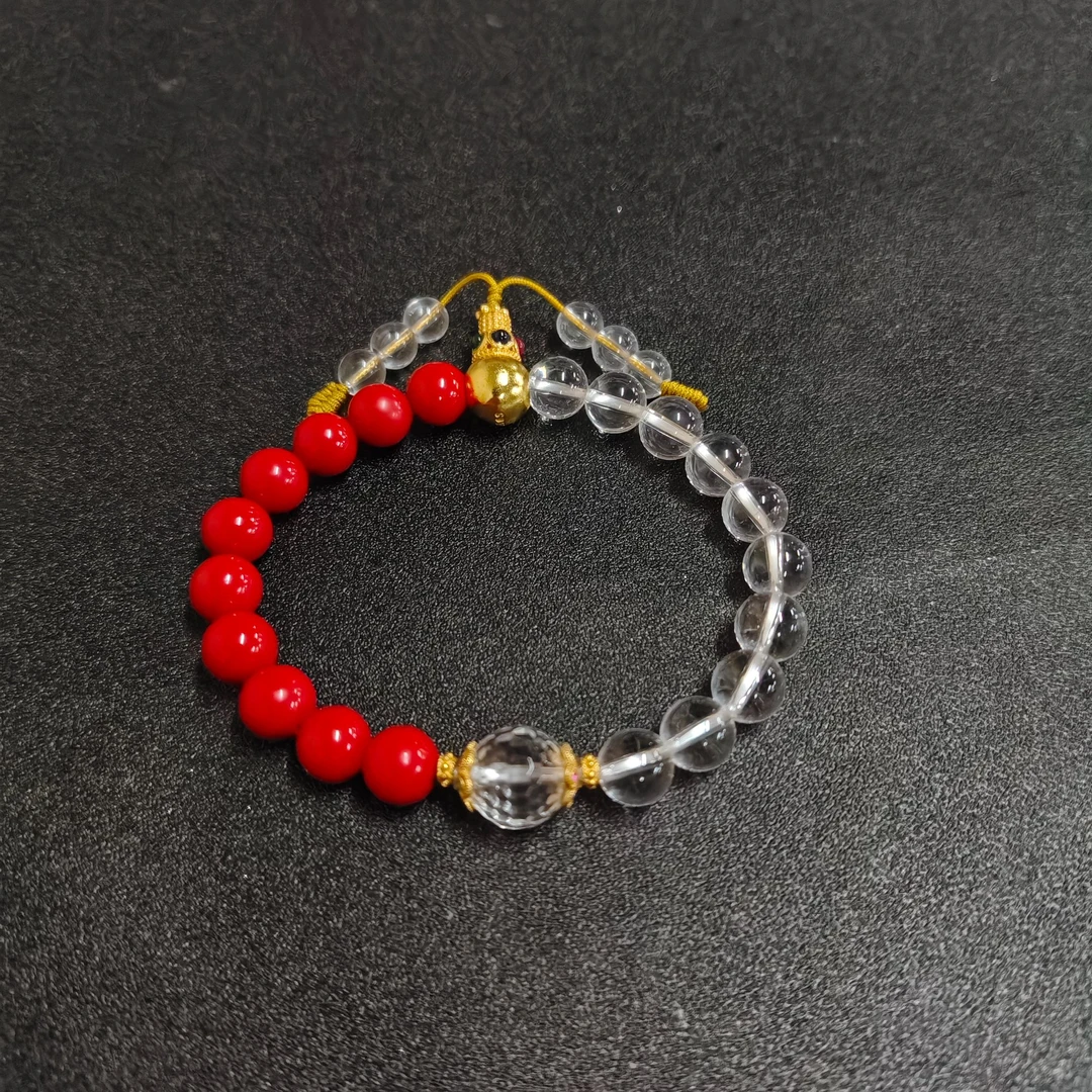 含辰砂工艺品SC122-天然辰砂朱砂国风手链