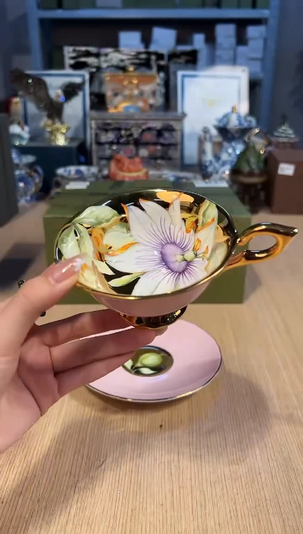 【闪购商品】杯119自然写生-丹顿粉釉西潘连