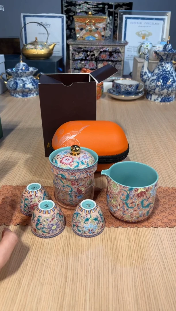 【闪购商品】陶如图31花开盛世旅行茶具（2）