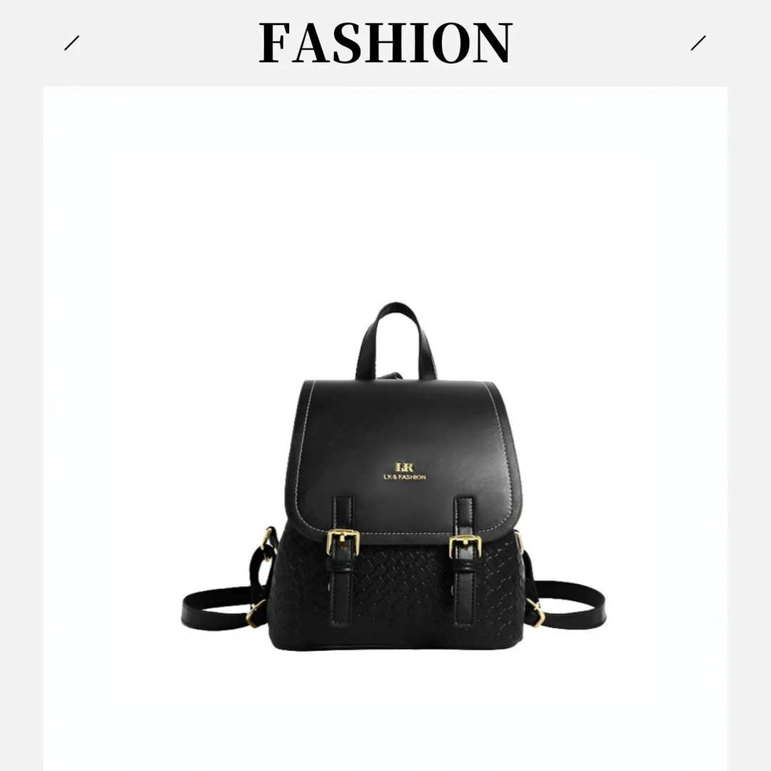 【寰球】高级简约时尚休闲百搭潮流双肩包高奢质感