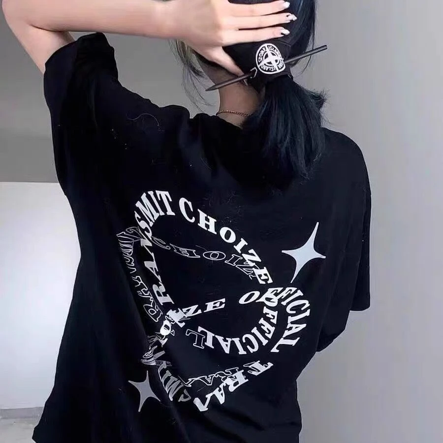 【ARTA潮牌】2023夏季新款圆领印花短袖棉T恤上衣字母百搭宽松潮