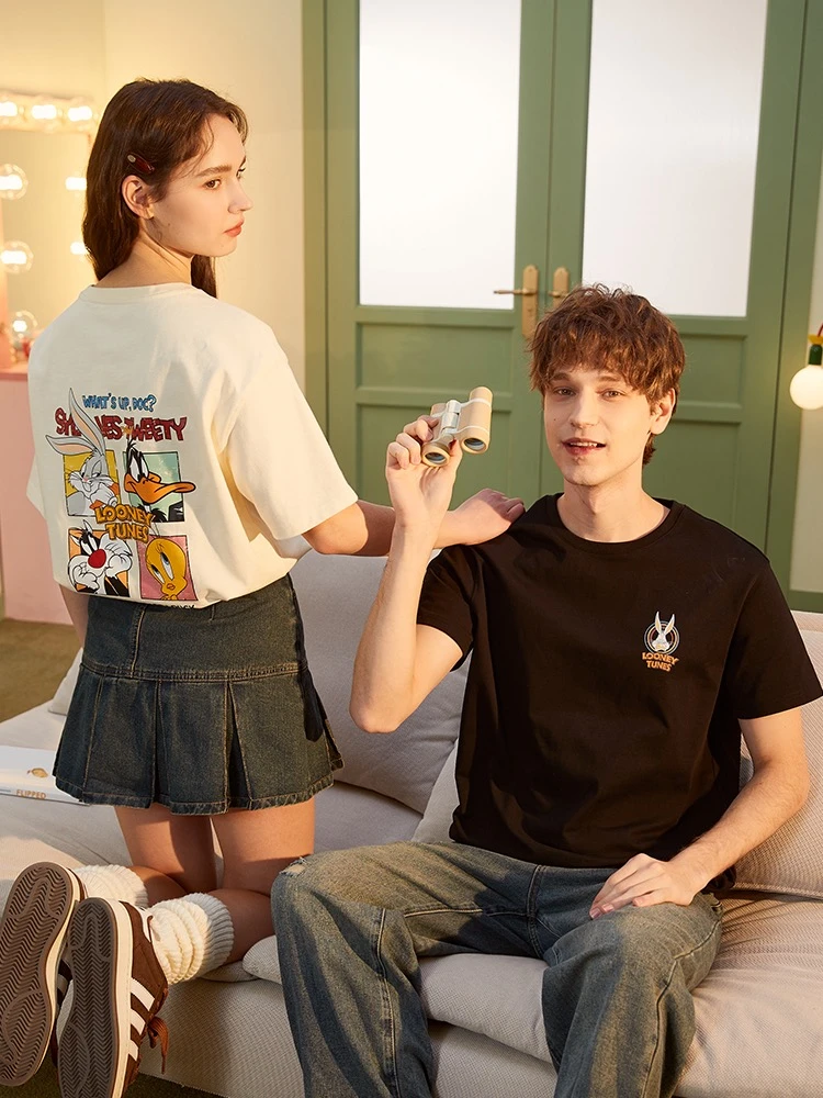ARTA20克纯棉】2025夏季新款纯棉短袖T恤上衣字母百搭情侣宽松bf风