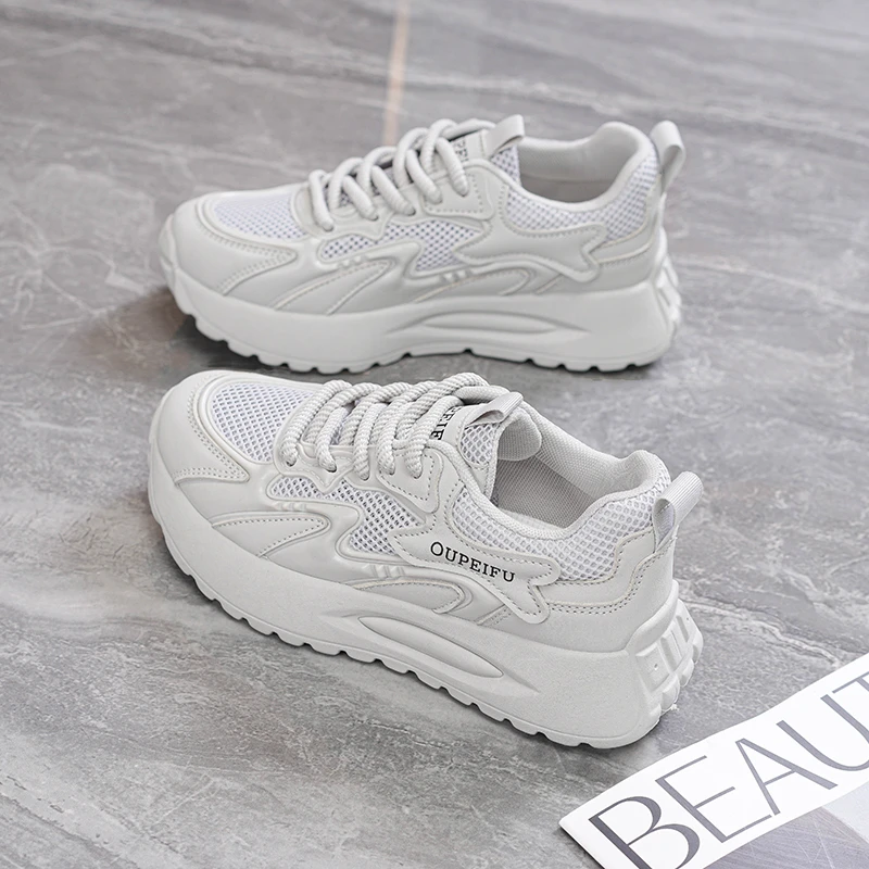 新款夏季厚底2024韩版学生增高软底不累脚防滑舒适时尚小白鞋女鞋