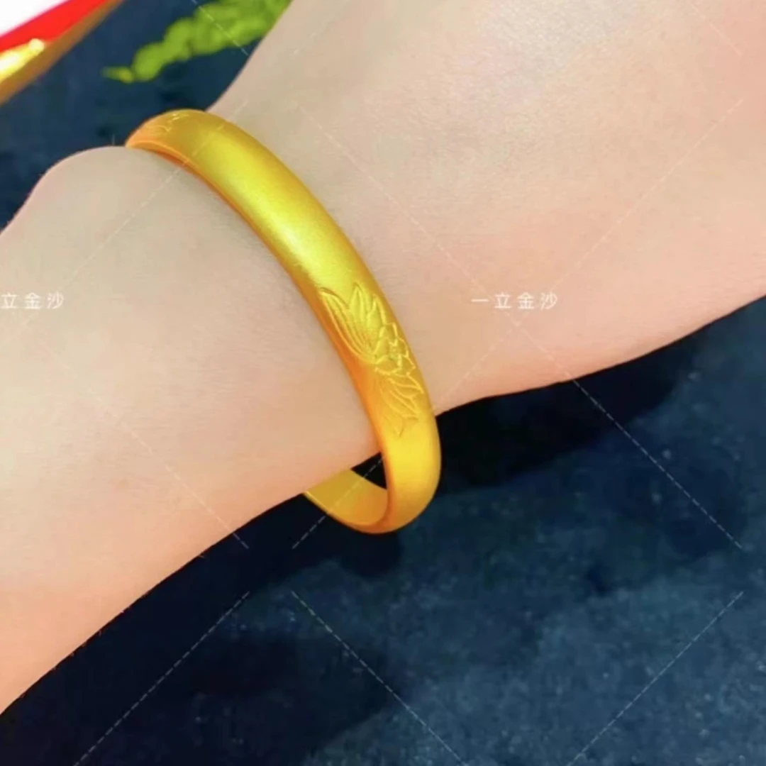 【一立金沙】莲花闭口手镯