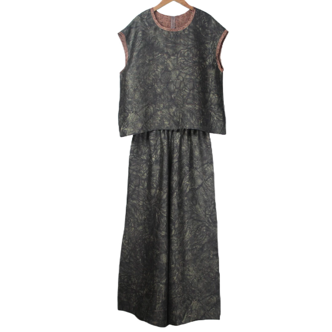 爱上莲心香云纱鎏金龟套装 新中式 老钱风气质