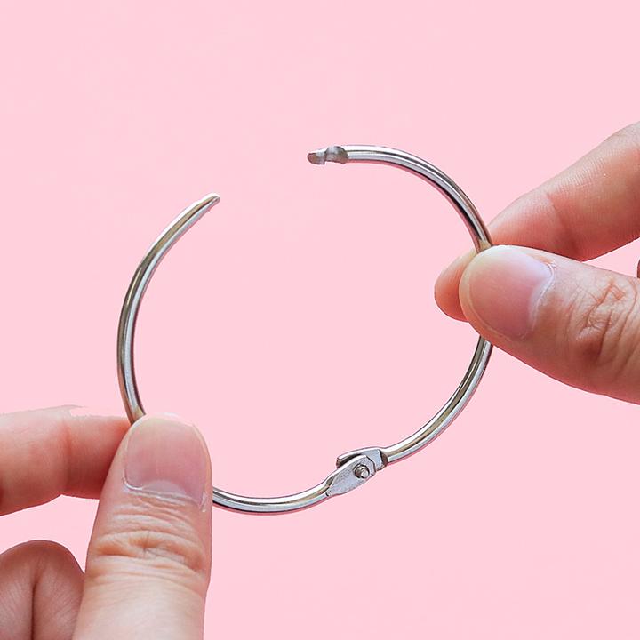 厂家现货活页环环扣 金属书圈开口铁环活页圈台历装订卡圈活动扣