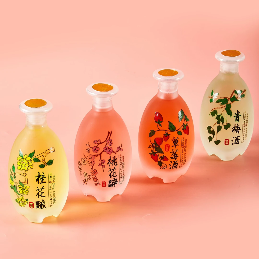 果酒少女微醺高颜值水果酒女生低度甜桂花酒桃花酒青梅酒山楂酒