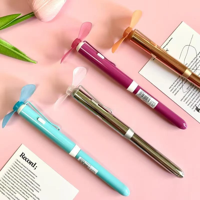创意风扇圆珠笔网红爆款高档签字笔金属防摔书写顺滑炫酷便宜