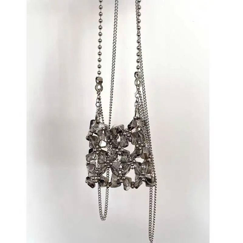 1423 编织镂空少女mini单肩包