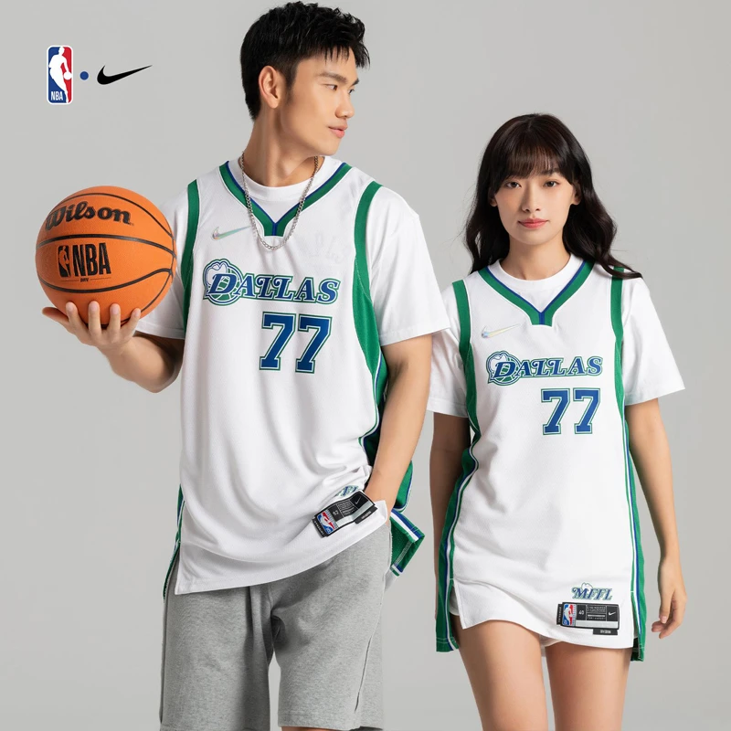 【NBA球衣】NIKE耐克独行侠队东契奇球衣夏季运动训练球衣投篮服