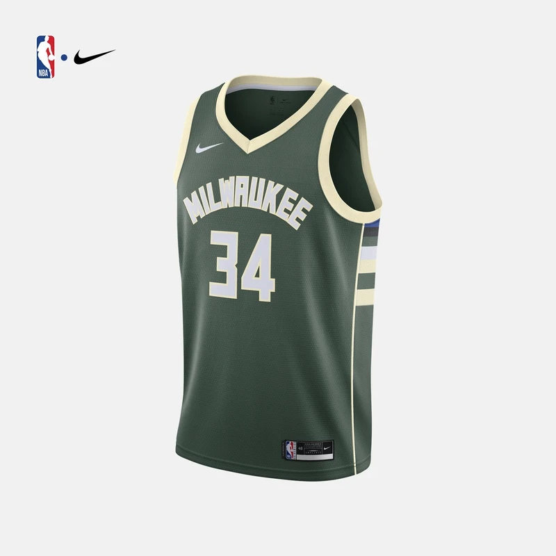 2020 赛季雄鹿队 Icon Edition Nike NBA Swingman Jersey球衣