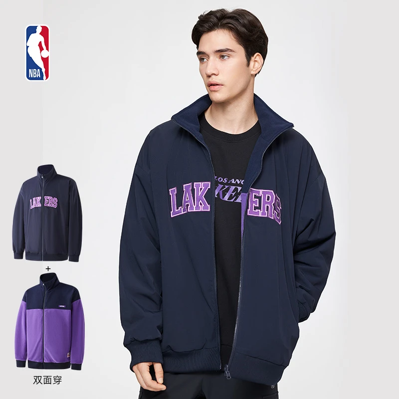 NBApop art系列 洛杉矶湖人/勇士/凯尔特人/公牛 宽松双面穿外套