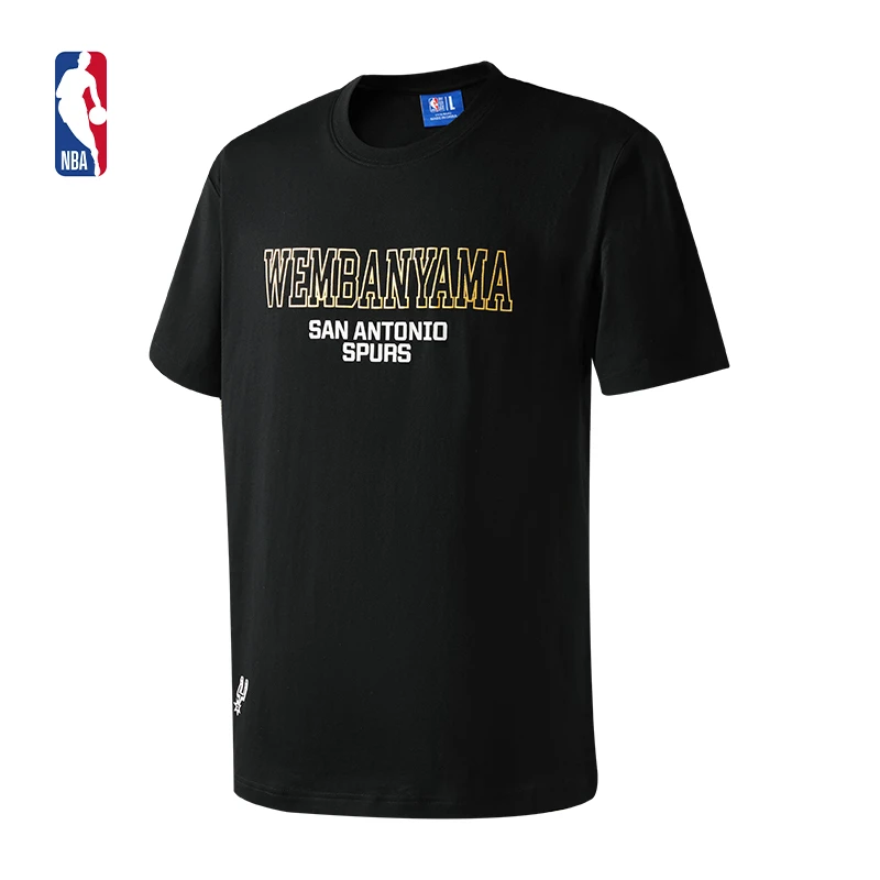 NBA官方文班亚马球员号码系列中性夏季宽松休闲训练运动短袖男t恤