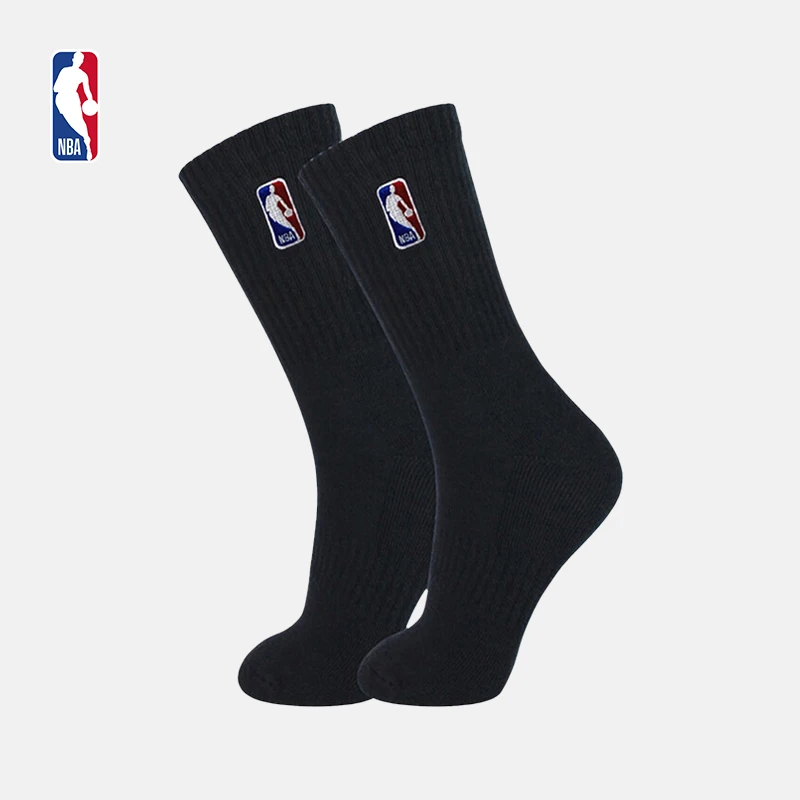 NBA高邦刺绣2双装运动运动袜休闲透气休闲袜袜子训练舒适跑步时尚