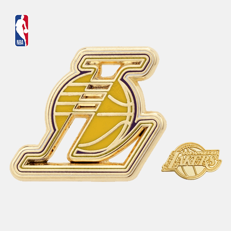 NBA官方正品新款篮球队徽章胸针湖人勇士队篮球周边饰品纪念品