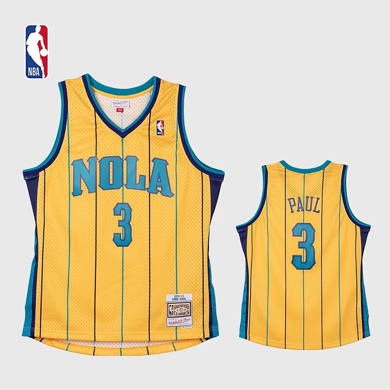 NBA-Mitchellness复古球衣SW 新奥尔良黄蜂队保罗 2010-11赛季客