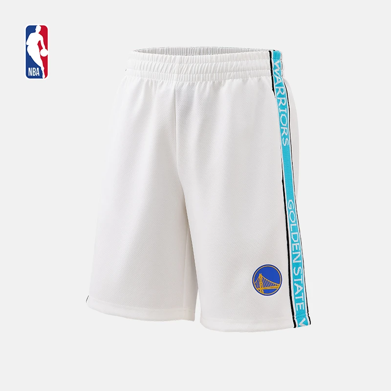 NBA夏季短裤男款ICON系列字母织带速干轻薄宽松运动通勤勇士队