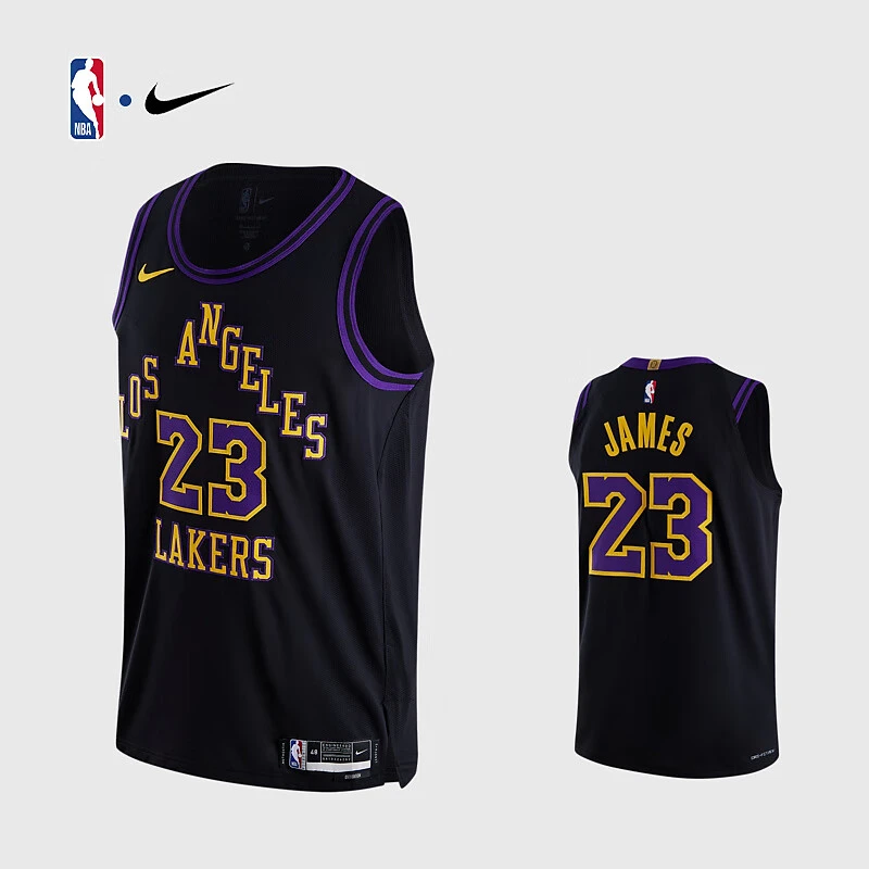 NIKE耐克NBA官方23-24赛季湖人队詹姆斯球衣23号速干篮球服投篮服
