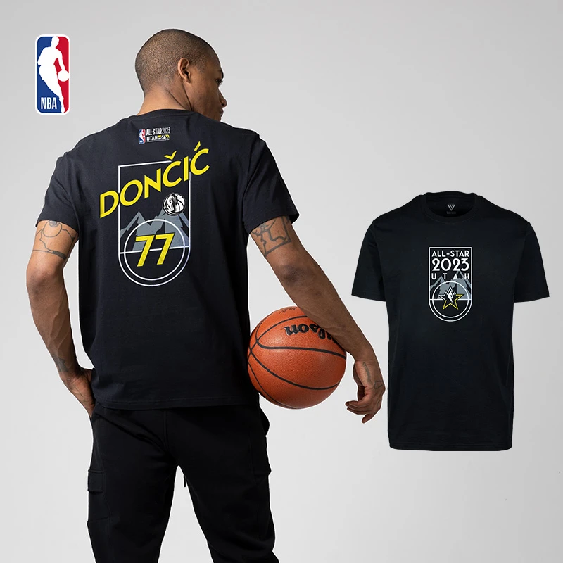 【NBA球衣】官方达拉斯独行侠队东契奇2023全明星赛T恤运动球衣