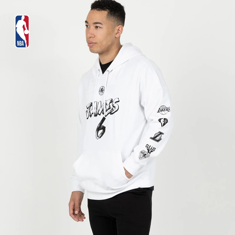 NBA官方詹姆斯全明星秋季连帽运动卫衣潮流长袖休闲薄款套头衫男