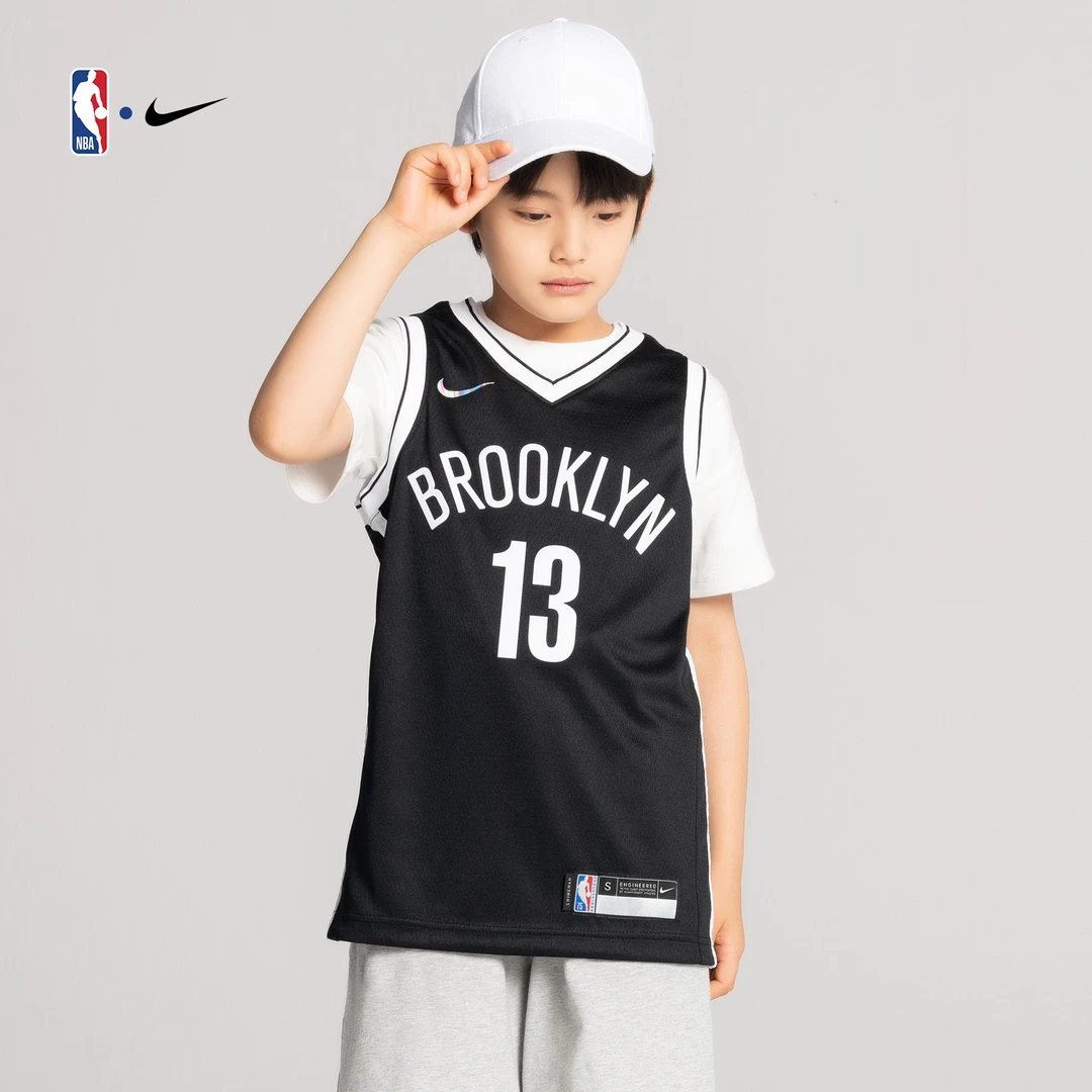 NBA-Nike-Kids 篮网队 Harden 哈登 DIAMOND ICON SW大童球衣夏季