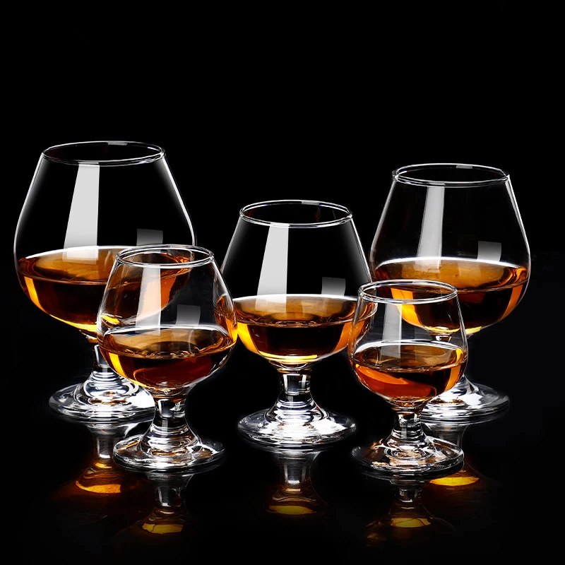 欧式家用红酒杯6只装水晶玻璃白兰地杯干邑杯洋酒杯威士忌酒杯