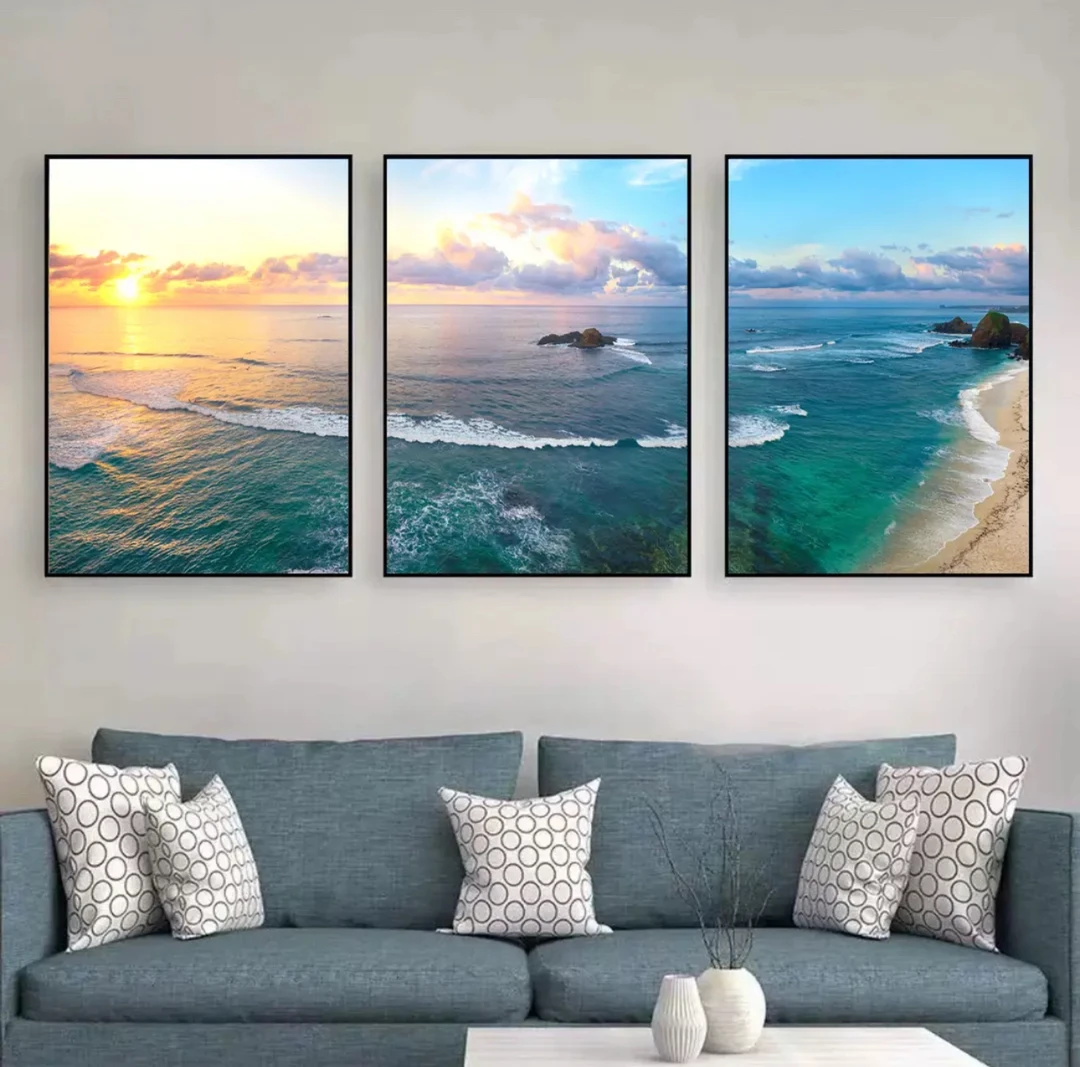 （新疆包邮）XSL40北欧风景客厅背景墙挂画小客厅沙发背景墙装饰画