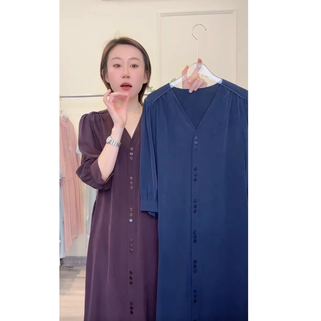 【敏洋纯】桑蚕丝连衣裙82497380显瘦气质时尚休闲百搭