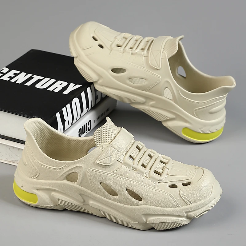 洞洞鞋男夏季外穿防臭防滑厚底运动涉水户外全包潮流沙滩椰子凉鞋