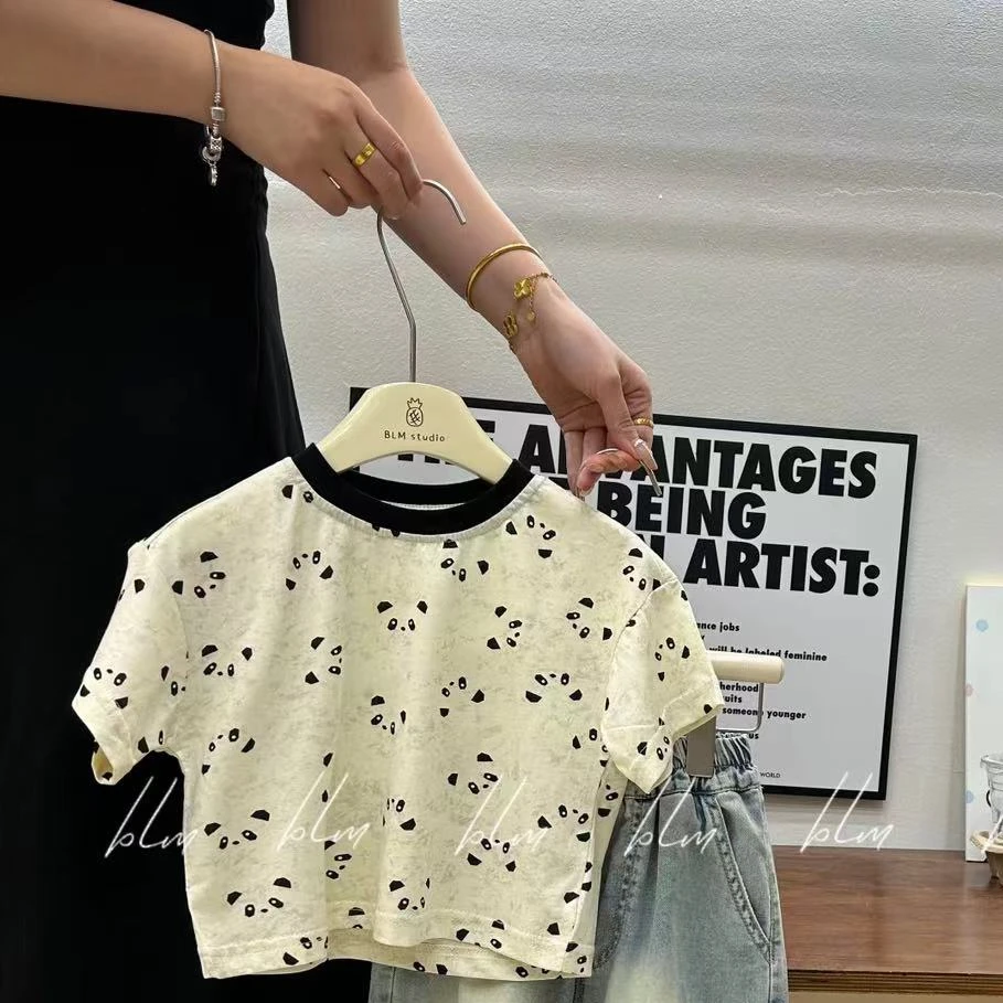 【菠萝米】夏款韩版小熊猫短袖T恤儿童 A110