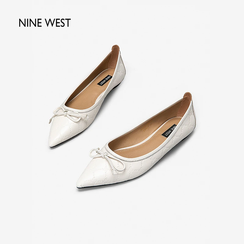 Nine West/玖熙25年夏季新款尖头平底单鞋浅口时尚舒适一脚蹬女鞋
