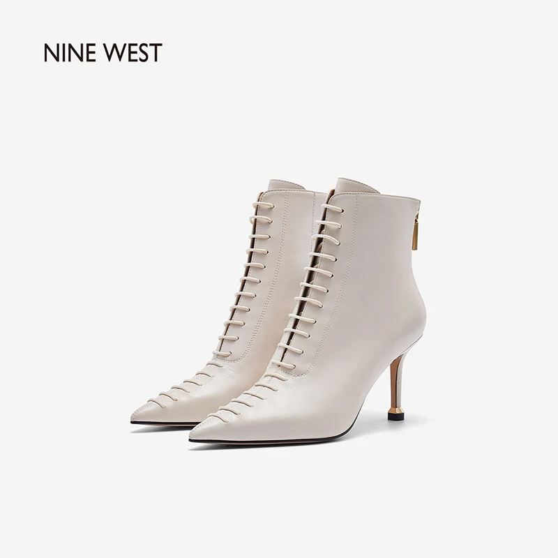 Nine West/玖熙21年冬季款尖头时尚女靴气质高跟短靴NG117007CC