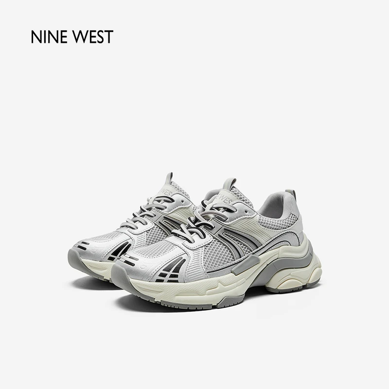Nine West/玖熙欧若风25年夏季新款女鞋休闲鞋网面厚底运动鞋