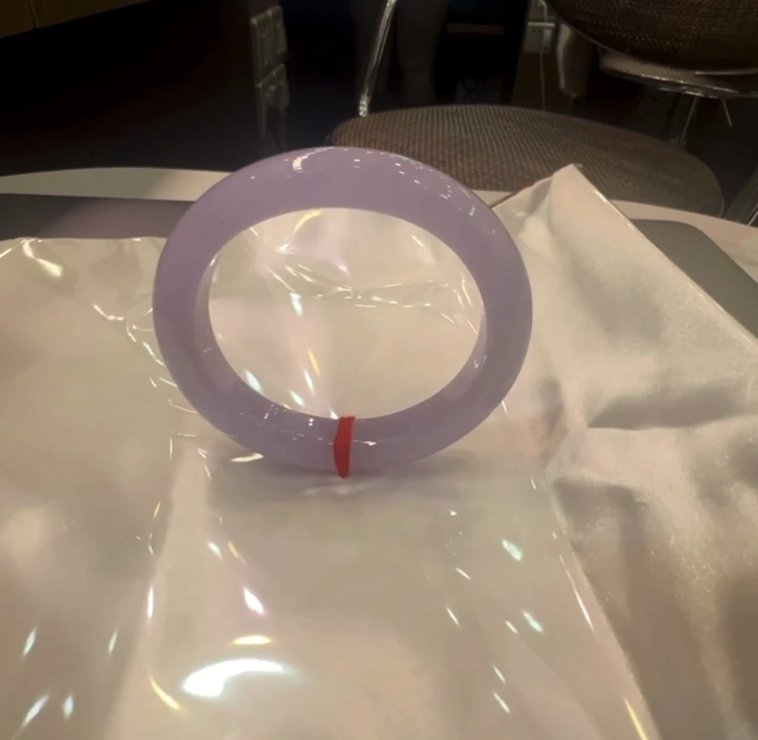 52.3贵妃天然翡翠A货紫罗兰手镯