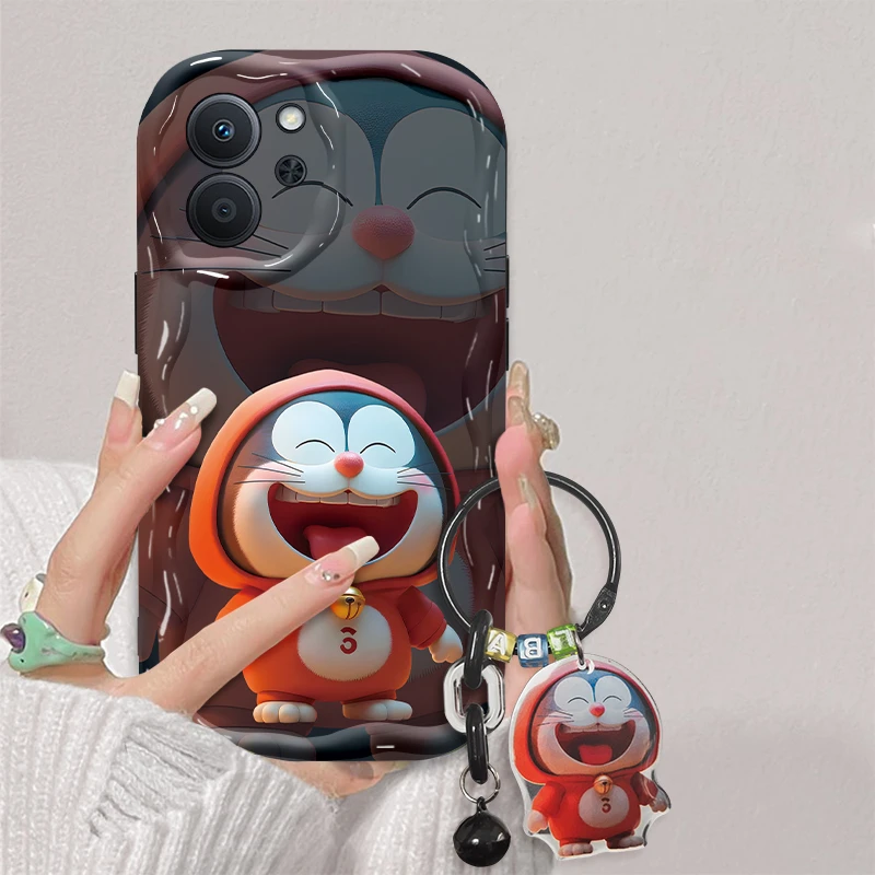 适用于华为荣耀80SE叮当猫手机壳奶油全包硅胶卡通女款防摔软壳